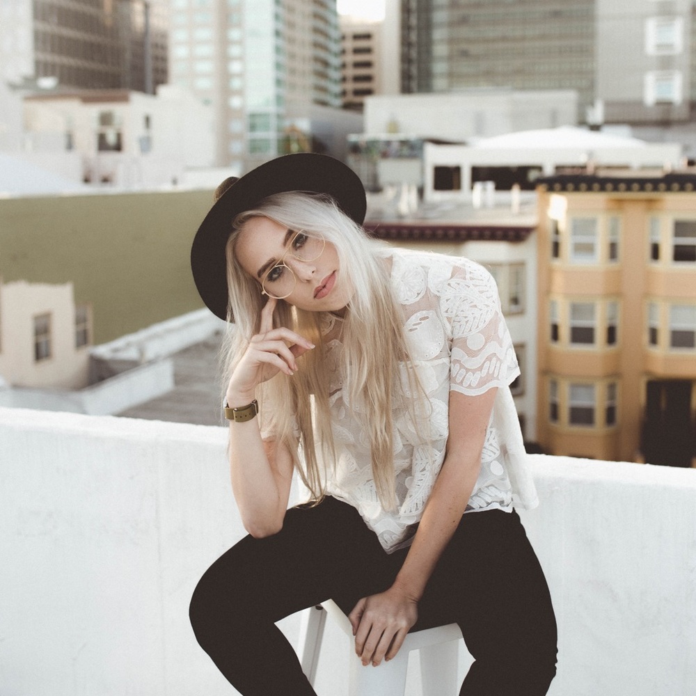Anthropologie lace white top